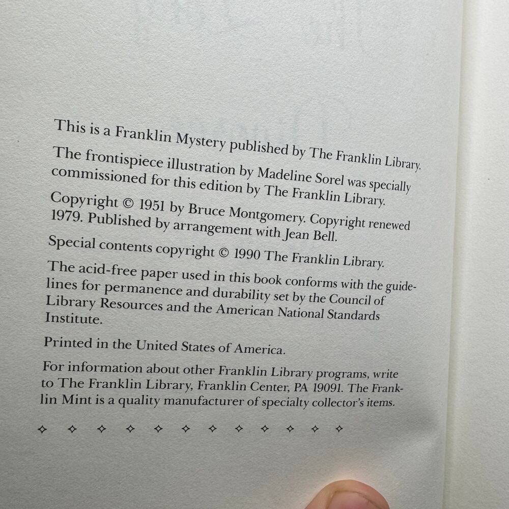 Franklin Library Long Divorce Edmund Crispin Hardcover Mystery - Picture 3 of 7